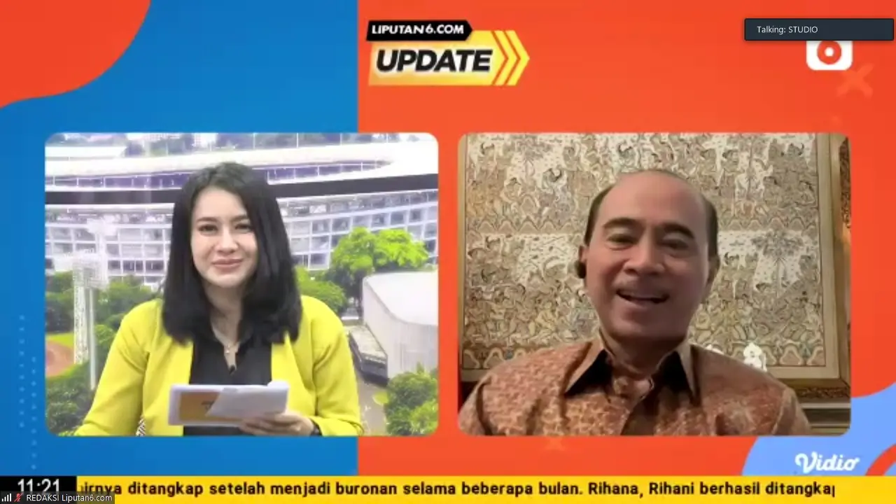 Duta Besar RI untuk Paris Mohamad Oemar dalam siaran live di Liputan6 Update bersama dengan Liputan6.com mengenai situasi terkini di Paris, Prancis. (Tangkapan layar Liputan6 Update)