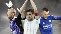 Peter Schmeichel, Miroslav Klose, Jamie Vardy. (Bola.com/Dody Iryawan)