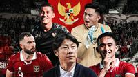 Timnas Indonesia - Wajah Baru Timnas Indonesia: Shin Tae-yong, Rizky Ridho, Ernando Ari, Jordi Amat, dan Jay Idzes (Bola.com/Salsa Dwi Novita)