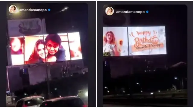 6 Momen Ulang Tahun Amanda Manopo, Billy Syahputra Sampai Sewa Billboard