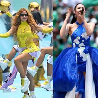 Mulai dari Shakira, Tyla, hingga EJAE, para musisi yang tampil di panggung pembuka sukses mencuri perhatian lewat pilihan busana yang penuh warna dan mencerminkan semangat perayaan global. [@entertainmentonight/@allure].