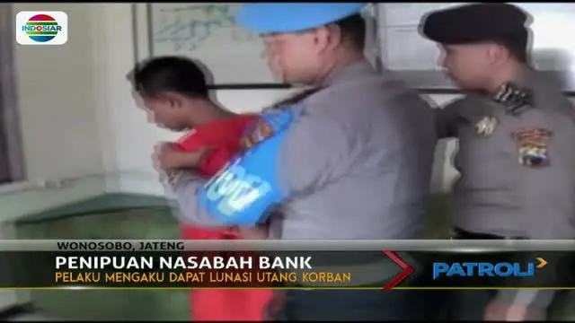 Aliando, wirausahawan yang mengaku sebagai bakal calon gubernur Jawa Tengah menipu nasabah bank di Wonosobo, Jawa Timur.