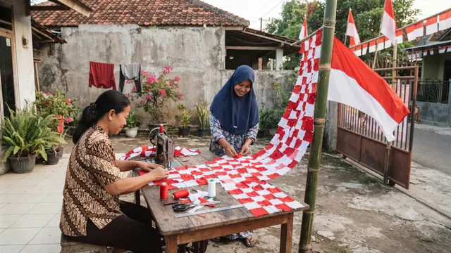 Ide Hiasan 17 Agustus dari Kain Perca