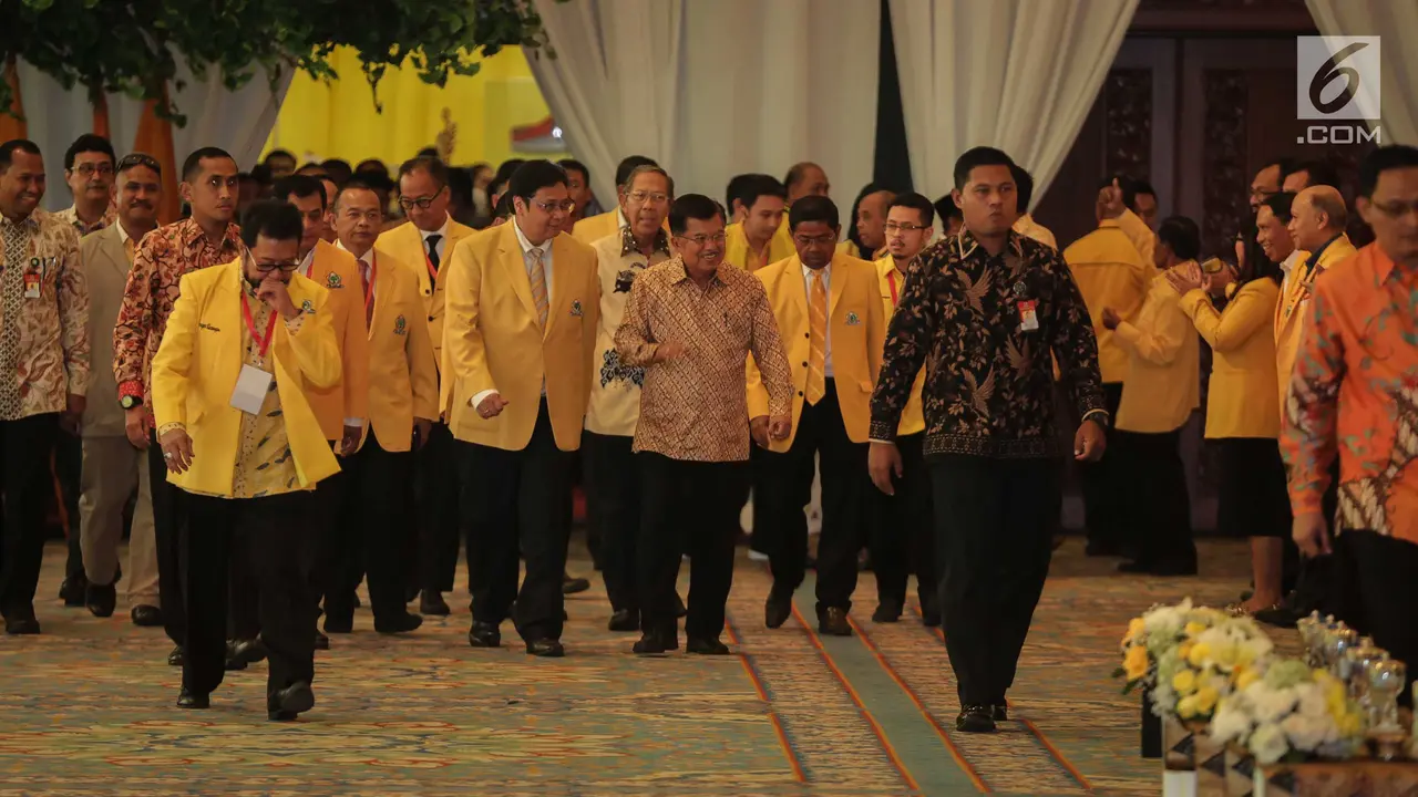 Didampingi Airlangga, Wapres Jusuf Kalla Hadiri Penutupan Munaslub Partai Golkar
