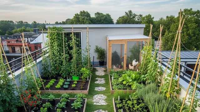 Desain Rumah dengan Kebun Sayur di Atas Kolam Ikan