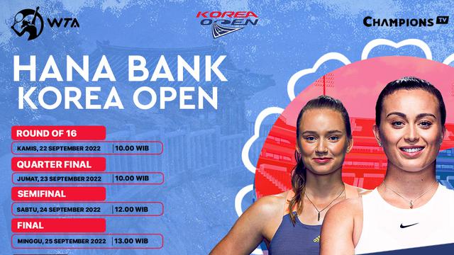 Jadwal dan Live Streaming WTA 250 Hana Bank Korea Open di Vidio, 22-25 September 2022