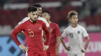 Gelandang Timnas Indonesia, Stefano Lilipaly, saat melawan Timor Leste pada laga Piala AFF 2018 di SUGBK, Jakarta, Selasa (13/11). Indonesia menang 3-1 atas Timor Leste.(Bola.com/M. Iqbal Ichsan)