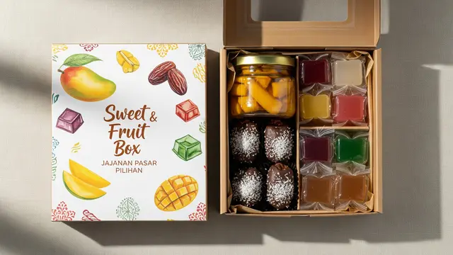 Kreasi Jajanan Pasar dalam Kemasan Kotak Kecil Karton
