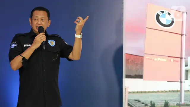 Ketua Umum Ikatan Motor Indonesia (IMI) yang juga Ketua MPR RI, Bambang Soesatyo. (Liputan6.com/Fery Pradolo)