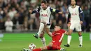 Ini menjadi kemenangan ketiga bagi Tottenham pada ajang Liga Europa 2024/2025 setelah sebelumnya mengalahkan Qarabag FK dan Ferencvaros. (AP Photo/Ian Walton)