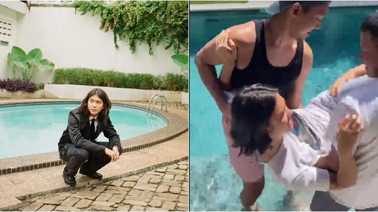 7 Momen Kejutan Ulang Tahun Iqbaal Ramadhan ke-22, Diceburin Kolam Renang