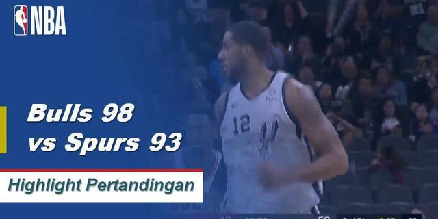 Cuplikan Hasil Pertandingan NBA : Bulls 98 VS Spurs 93