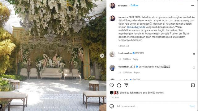 Potret dokorasi pernikahan Maudy Ayunda