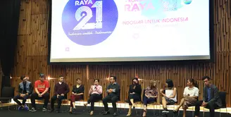 Malam puncak perayaan ulang tahun televisi Indosiar ke 21 Tahun digelar di Istora Senayan, Jakarta. Menampilkan lebih dari 500 performance. (Andy Masela/Bintang.com)