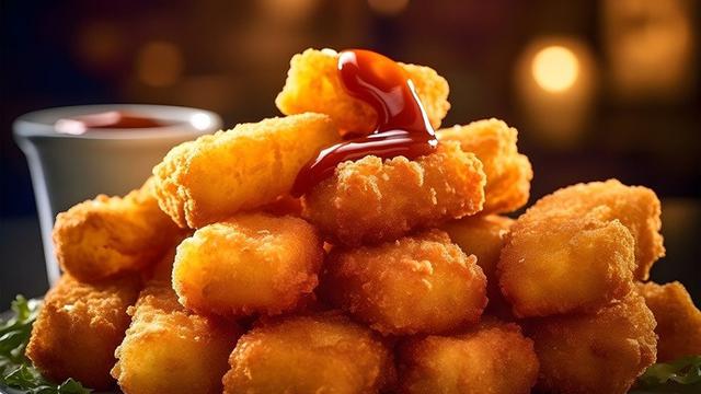 Ilustrasi chicken nugget atau nugget ayam