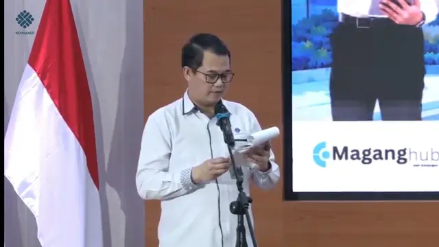 Direktur Jenderal Pembinaan Pelatihan Vokasi dan Produktivitas (Binalavotas) Kementerian Ketenagakerjaan (Kemnaker) Darmawansyah.  (Liputan6.com/arief)