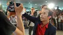 Denny Cagur, salah satu pengisi acara YKS enggan mengomentari masalah tersebut. (Liputan6.com/Panji Diksana)