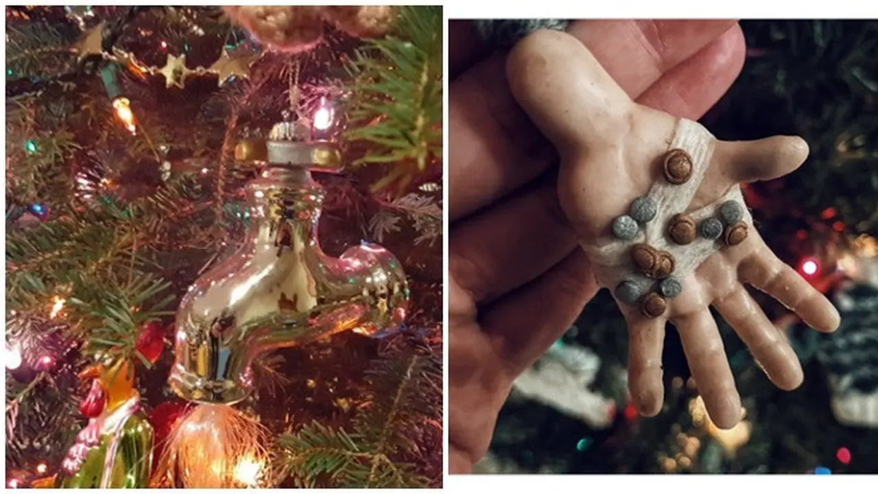 6 Potret Hiasan Berbentuk Aneh di Pohon Natal Ini Bikin Mikir Keras