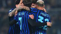 Selebrasi gol pemain Inter Milan di laga melawan Cremonese pada laga pekan ke-23 Serie A, Senin (2/2) dini hari WIB. (Dok. Inter Milan/@Inter)