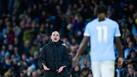 Tren kurang meyakinkan Manchester City berlanjut. Skuad Pep Guardiola kini mencatat tiga hasil imbang beruntun di Liga Inggris dan harus puas berada di peringkat kedua klasemen dengan 43 poin. (AP Photo/Dave Thompson)