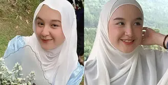 Lihat di sini beberapa potret OOTD hijab colorful yang santun dari Hersa Rahayu, istri Rizki DA.