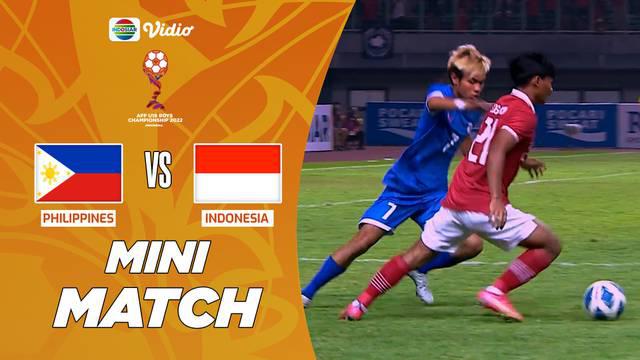 Berita video mini match Grup A Piala AFF U-19 2022 antara Timnas Filipina U-19 melawan Timnas Indonesia U-19, Jumat (8/7/2022) malam hari WIB.