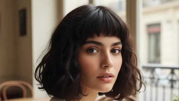 French Bob dengan Micro-Bangs (Gemini AI)