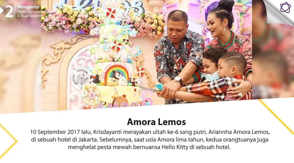 Mengintip Pesta Ulang Tahun Mewah 7 Anak Selebriti. (Foto: Instagram/krisdayantilemos, Desain: Nurman Abdul Hakim/Bintang.com)