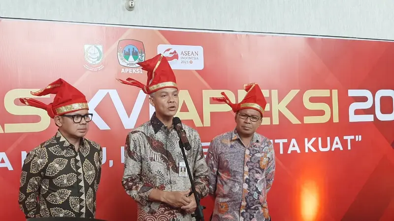 Ganjar Pranowo hadiri Rakernas Apeksi di Makassar (Liputan6.com/Fauzan)