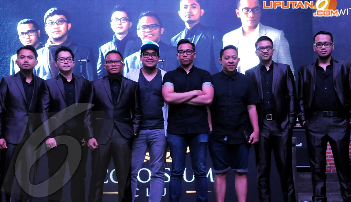 Kerispatih dan Sammy Simorangkir berjanji akan memberi suguhan yang terbaik di atas panggung `Historical Moment Kerispatih with Sammy Simorangkir`, Jakarta, Senin (14/4/2014) (Liputan6.com/Faisal R Syam).