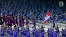 Kontingen Kamboja melintas saat pembukaan Asian Games 2018 di Stadion Utama Gelora Bung Karno (SUGBK), Jakarta, Sabtu (18/8). Asian Games 2018 diikuti 45 negara. (Merdeka.com/Imam Buhori)