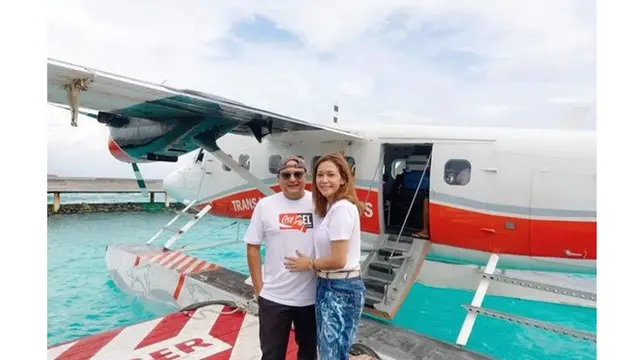 Honeymoon Lagi, Ini 6 Momen Mesra Maia Estianty dan Irwan Mussry di Maladewa