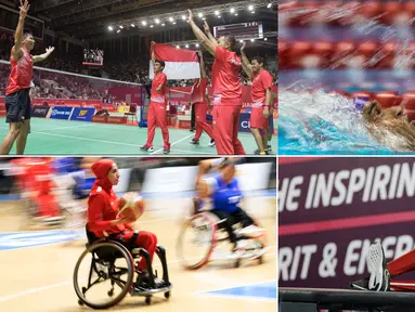 Momen Pilihan Asian Para Games 2018 Hari ke-2 diwarnai dengan medali emas pertama Indonesia. Selain itu ada juga dari pertarungan di cabang renang, basket, angkat besi dan voli duduk. (Tim Bola.com)