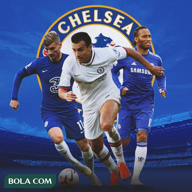 Chelsea - Timo Werner, Pedro, Didier Drogba