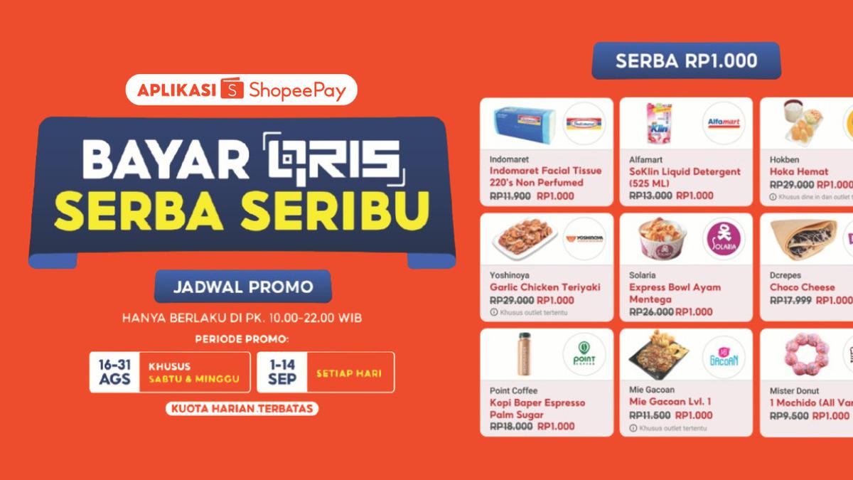 Weekend Hemat Saat Gajian, Nikmati Promo QRIS ShopeePay Serba Rp1.000