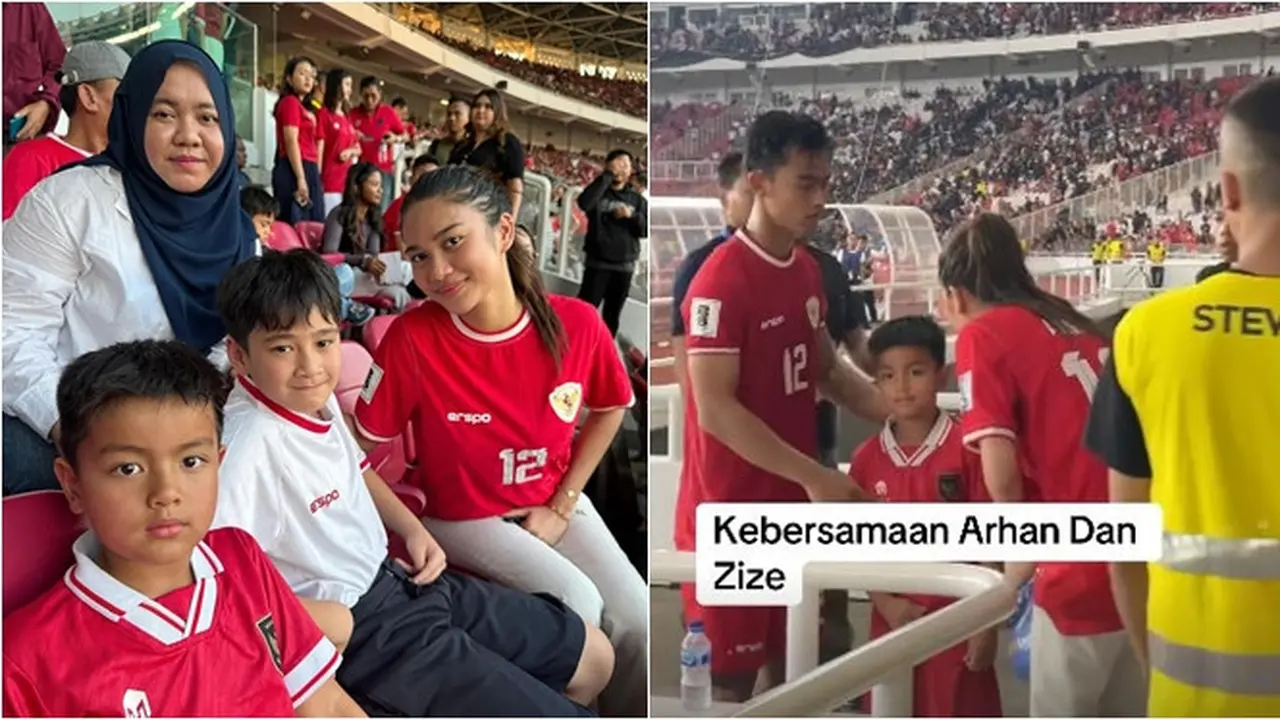 Jadi Fans Pratama Arhan, Ini 7 Potret Magika Anak Nia Ramadhani Nonton Timnas