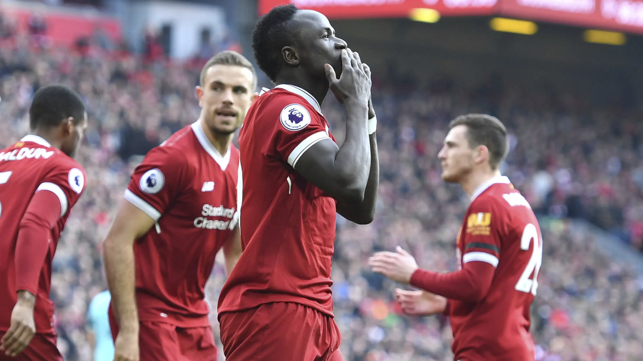 Striker Liverpool, Sadio Mane (Anthony Devlin/PA via AP)