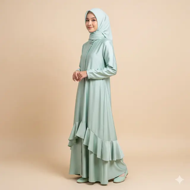 Model Gamis Warna Pastel Modern untuk Remaja. Gemini