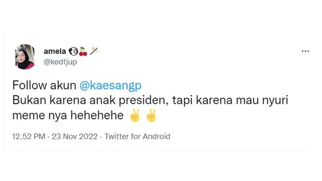 6 Alasan Netizen Follow Twitter Kaesang Pangarep Ini Bikin Tepuk Jidat