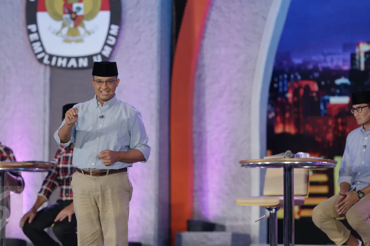 Gaya Paslon Cagub dan Cawagub Dalam Debat Pilkada DKI