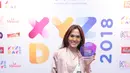 "We wanna say thanks you so much, terima kasih XYZ. Ini award pertama Sweet Talk, terima kasih Tuhan Yang Maha Kuasa dan Musica tentunya," kata Sheryl Sheinafia. (Adrian Putra/Bintang.com)