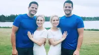 Cerita unik saudara perempuan yang kembar identik juga menikahi pria yang kembar identik. (dok. Instagram @salyerstwins/https://www.instagram.com/p/CCON4B6lNog/