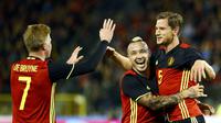 Belgia berhasil mengalahkan Italia dengan skor 3-1 dalam laga persahabatan yang berlangsung di King Baudouin Stadium, Sabtu (14/11/2015).