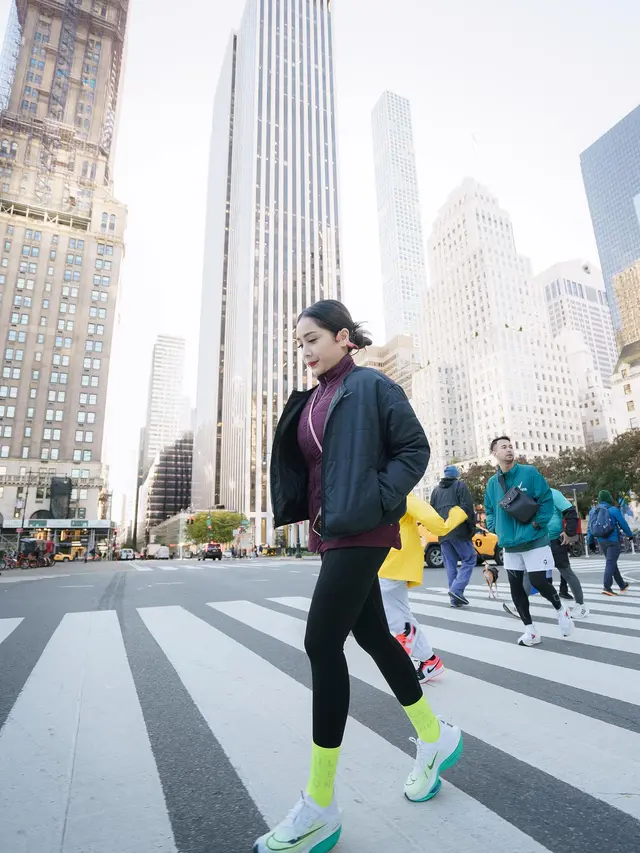 6 potret Nagita Slavina Lari Pagi di New York, Persiapan Buat Marathon