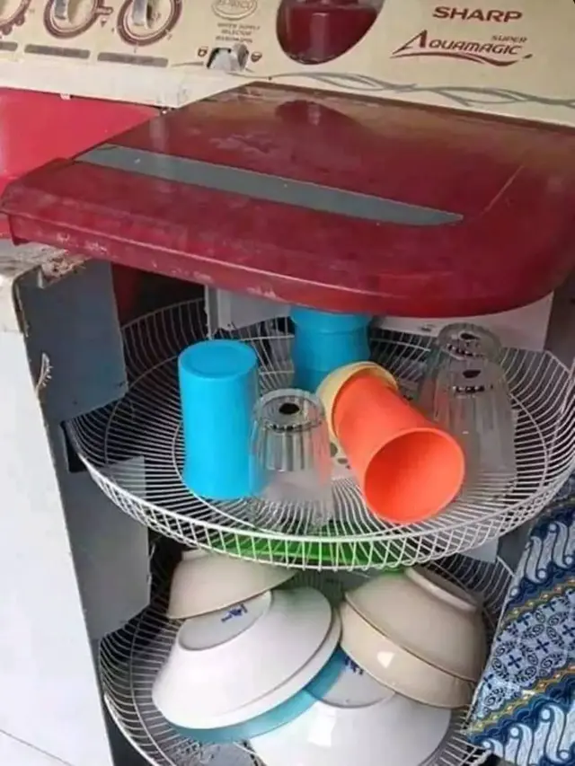 10 Potret Alih Fungsi Tutup Kipas Bekas, Bisa Buat Jualan di Warung