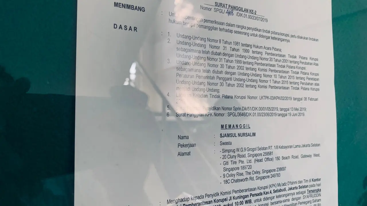KPK Periksa Sjamsul dan Itjih Nursalim sebagai Tersangka SKL BLBI