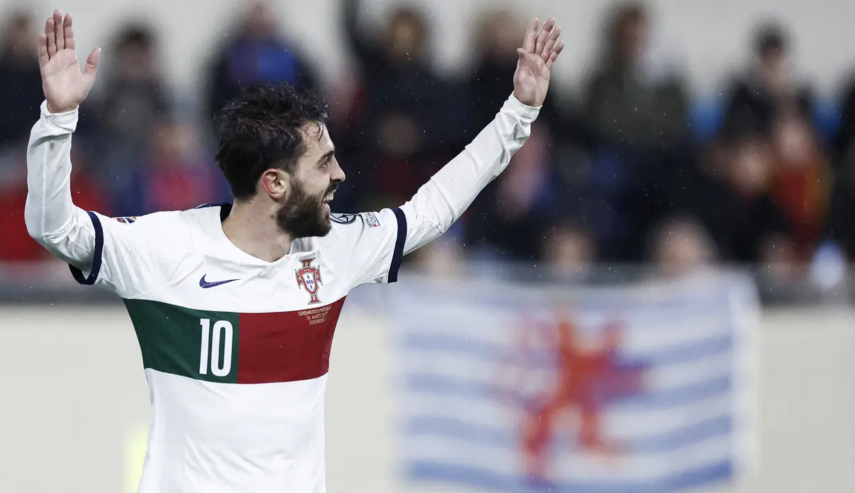 Portugal sudah memimpin 4-0 di babak pertama. (AFP/Kenzo TRIBOUILLARD)