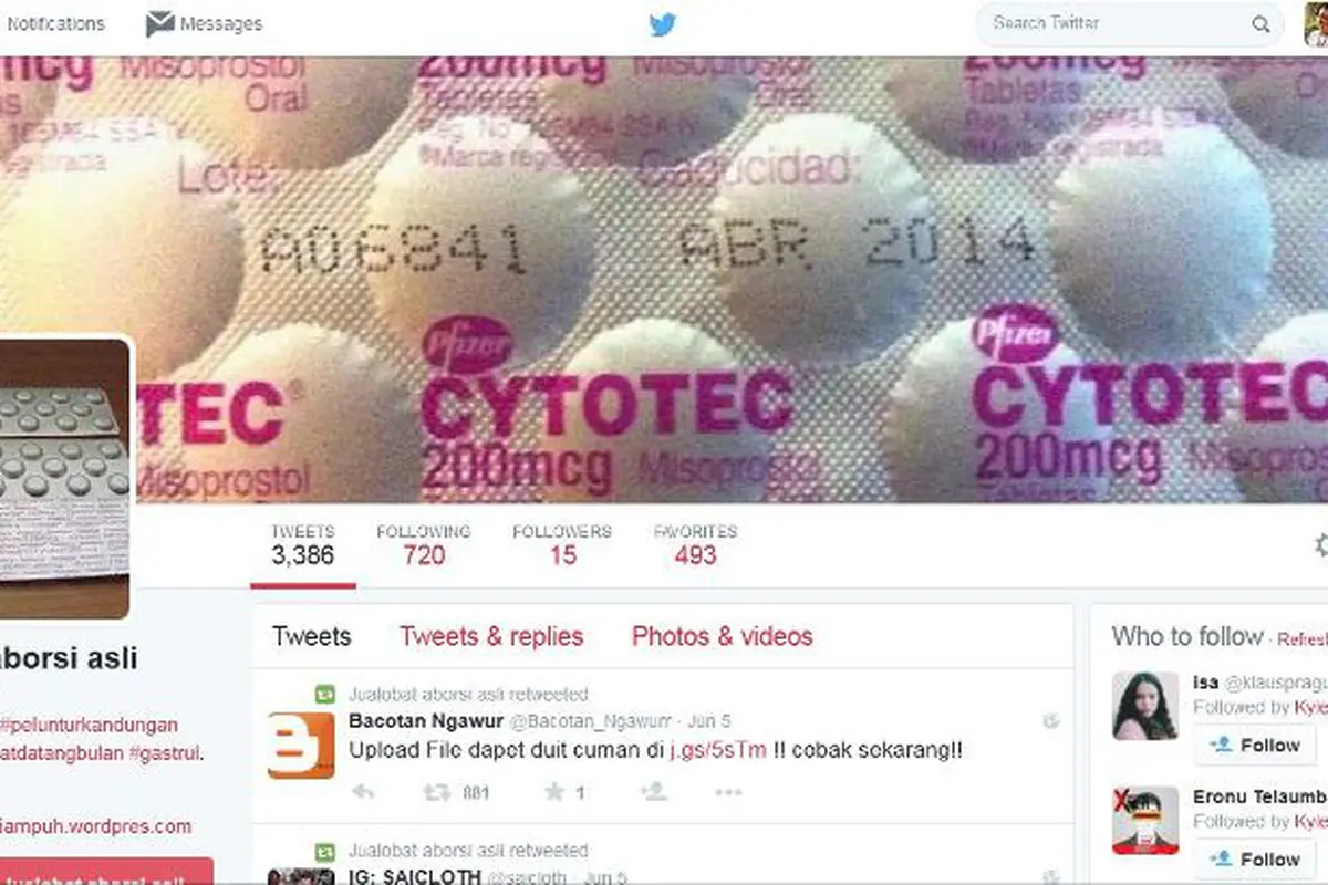 [Bintang] Belum Habis IG Jual Bayi Murah, Muncul Twitter Jual Obat Aborsi