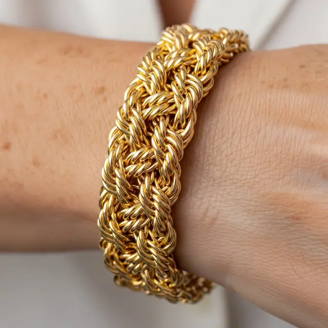Model Gelang Emas Tali Serut untuk Wanita 50 Tahun ke Atas