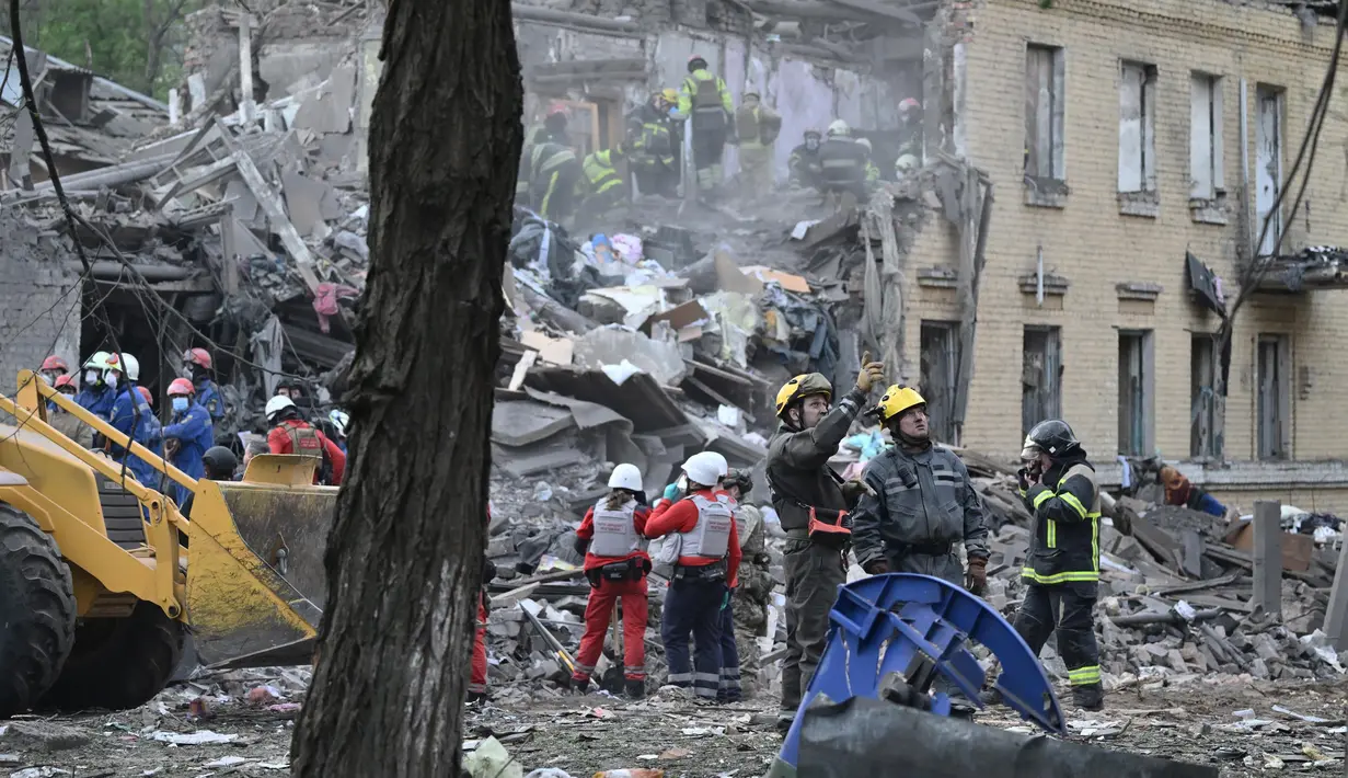 Kyiv, ibu kota Ukraina, menjadi sasaran serangan sporadis sejak Rusia melancarkan invasi skala penuh pada Februari 2022. (Genya SAVILOV/AFP)